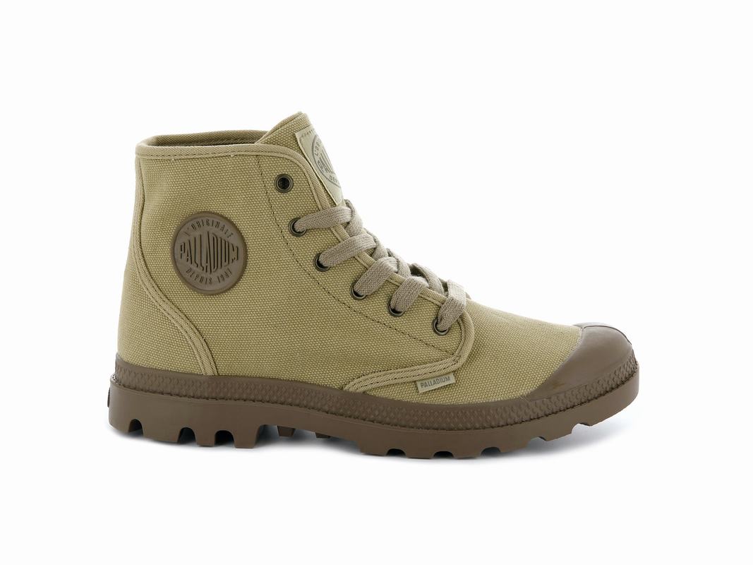 Palladium Pampa Hi Mens Boots Dark Khaki Australia [LKPUON-954]